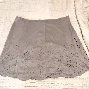 Faux Suede Skirt